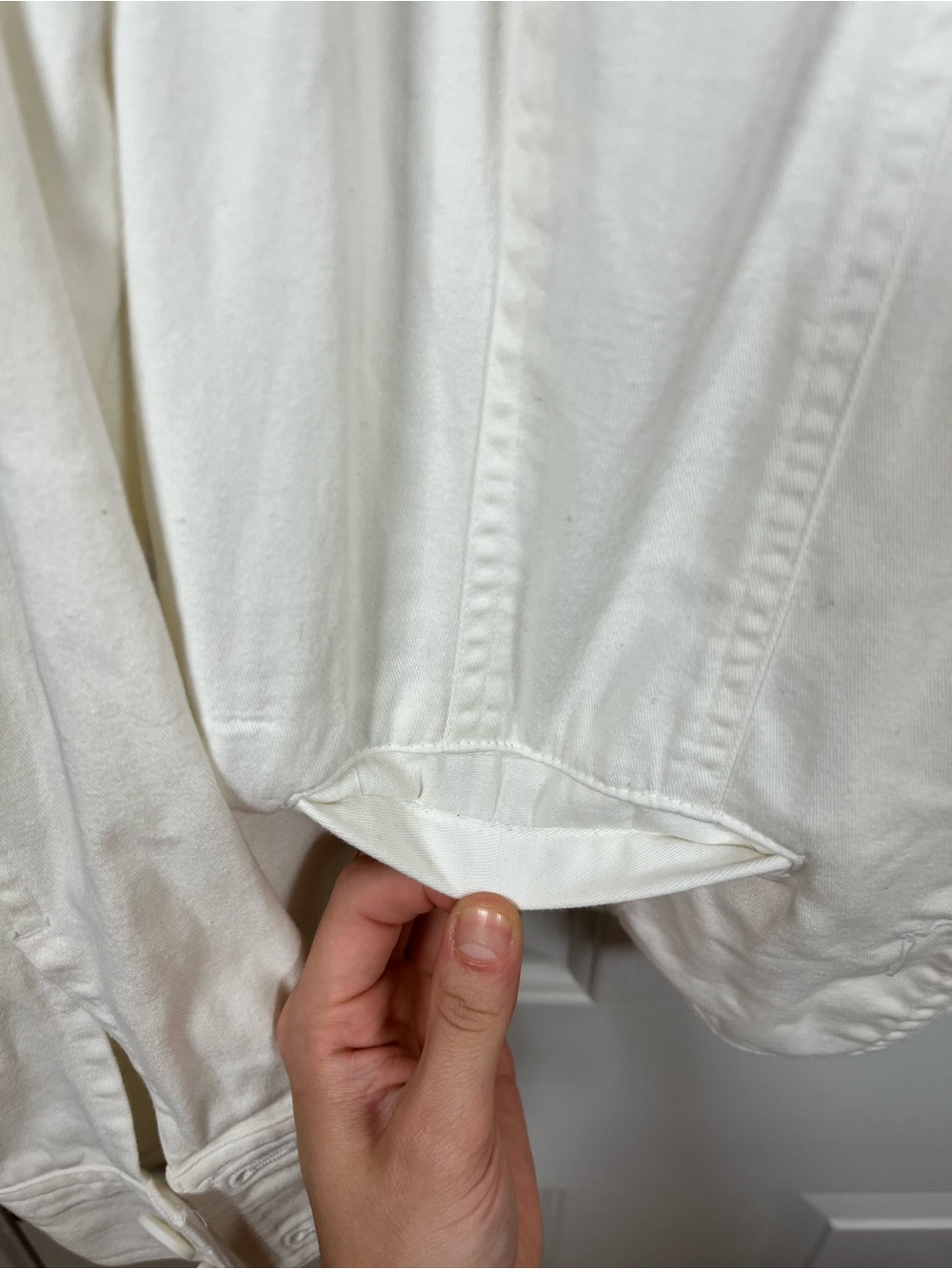 Croft & Barrow Off-White Stretch Cotton Button Up Jacket - Medium - Picture 6 of 16